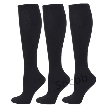 3/6/7 Pairs Compression Socks Women Medical Edema Running Socks Men Knee Length Cycling Socks  Football Basketball Outdoor trave