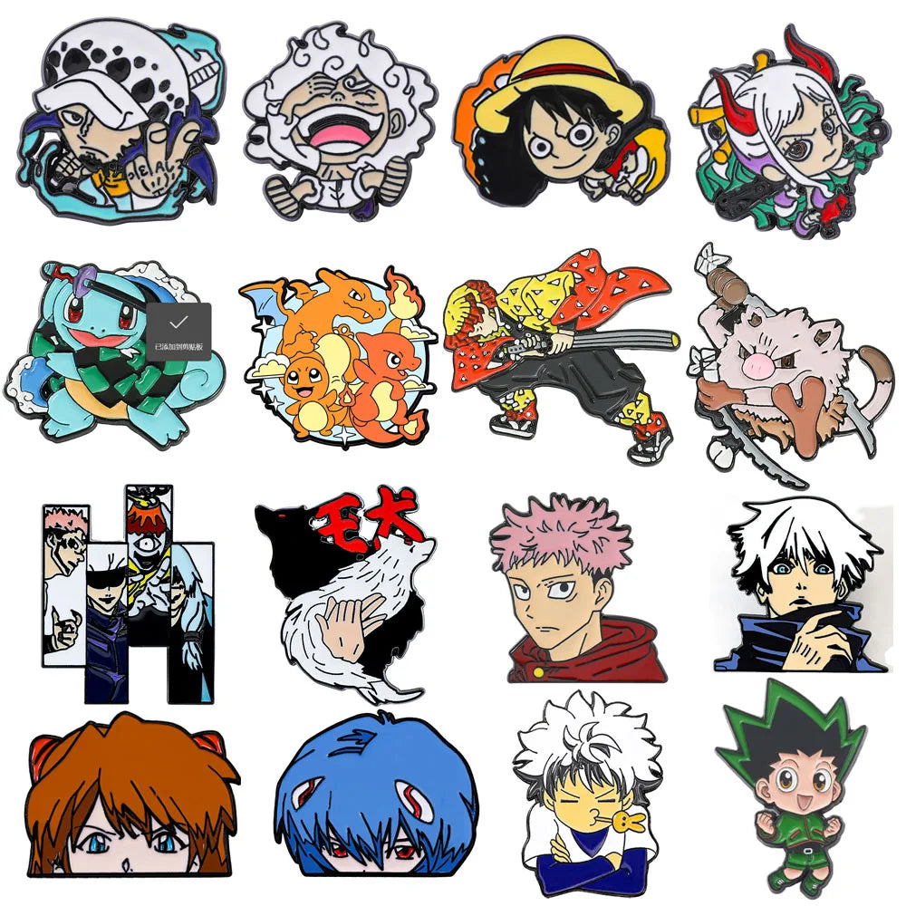Wholesale Anime Custom Brooches Enamel Pins Cartoon PCS Lapel Badges Animal Funny Jewelry Gifts for Kids Friends