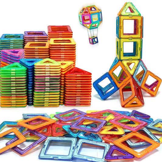 Big Size Magnetic Building Blocks - 3D STEM Educational Constructor Set Toys for Learning and Birthday Gifts with Random Color