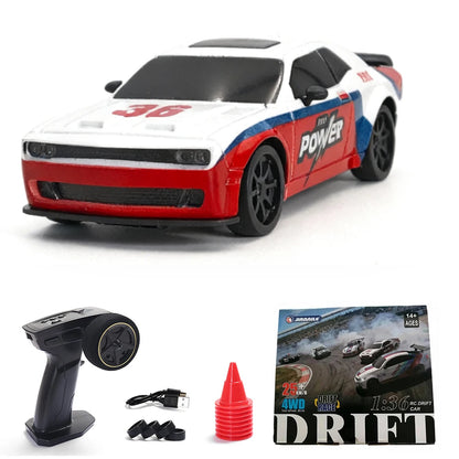 JBL 1/36 RC Drift Car 2.4G High Speed Remote Control Vehicle with Gyroscope 4WD Mini Electric Racing Car Desktop Toys
