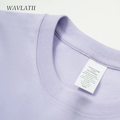 WAVLATII Women New Comics Flowers Printed T shirts Female Beige Streetwear Summer Tees Lady Casual Short Sleeve Tops WT2329