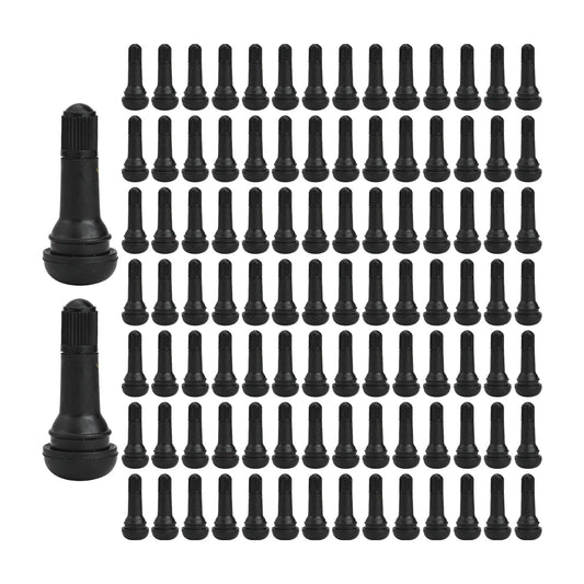 100 Pcs Rubber Valves Tyre Rubber Valve TR413 Tubeless Car Wheel Tire Valve Stems With Cap Dust Cap For Car Motorcycle ATV