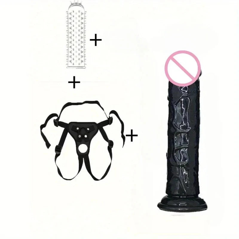 Wearable Strapon Penis for Lesbian G Spot Erotic Stimulator Adult Standard Size Panties Strap on Dildo Pants Sex Toys for Women