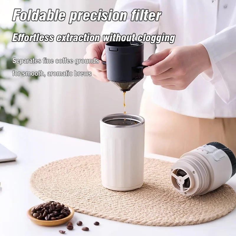 Portable Electric Capsule Grinding Coffee Maker Espresso Coffee Maker Travel and Car  Hand Punch Outdoor Portable Coffee