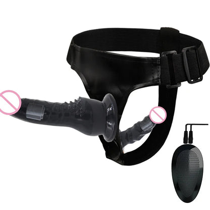 Strap On Big Dildo Vibrator Strapon Ultra Elastic Harness Belt  Adult Sex Toys For Woman Lesbian Double Penis Realistic Dildos