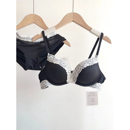 Sexy Leopard Print Lingerie Set Women Wireless Invisible Small Bust Lift, Adjustable A To C Cup, Sheer Lace Pure Style,soft S-XL