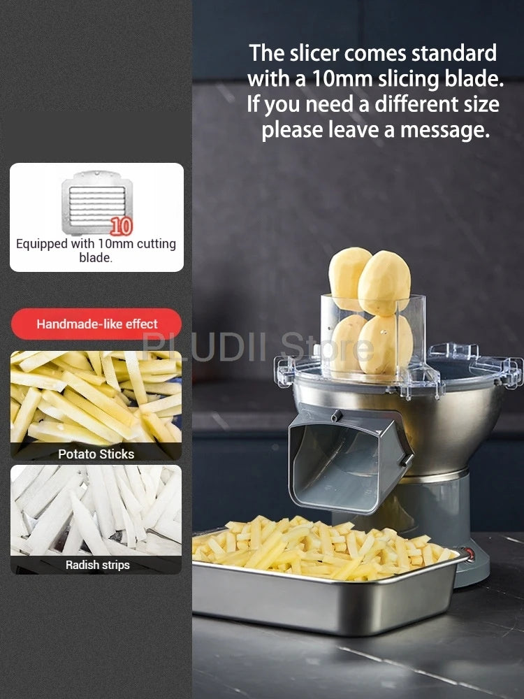M1 Commercial Electric Vegetable Dicer Multifunctional Food Processor Compact Chives Scallion Slicer for Kitchen Restaurant Home