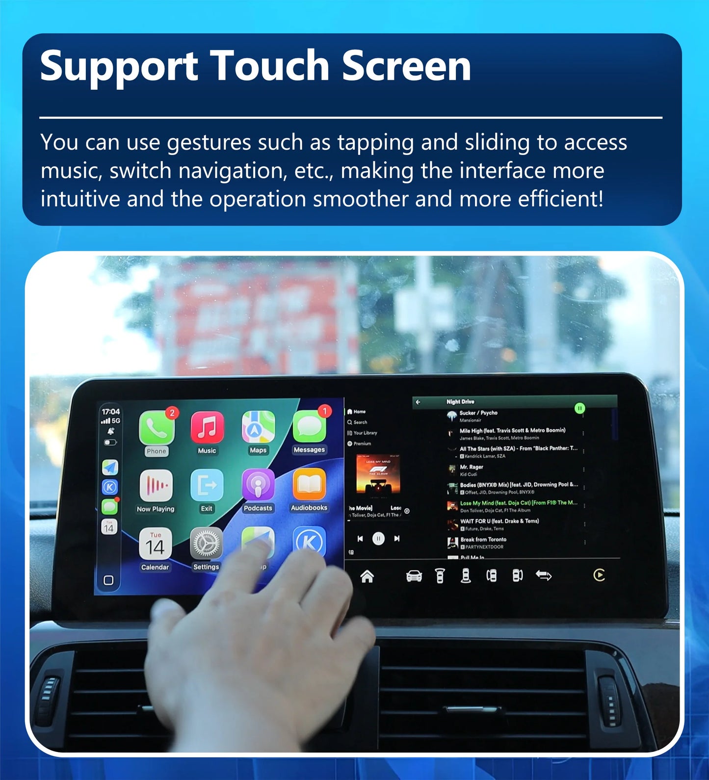 1920*720 Display Multimedia Player For BMW X1 F48 E84 2009-2018 NBT CIC GPS Wireless Carplay Android auto Touch Screen