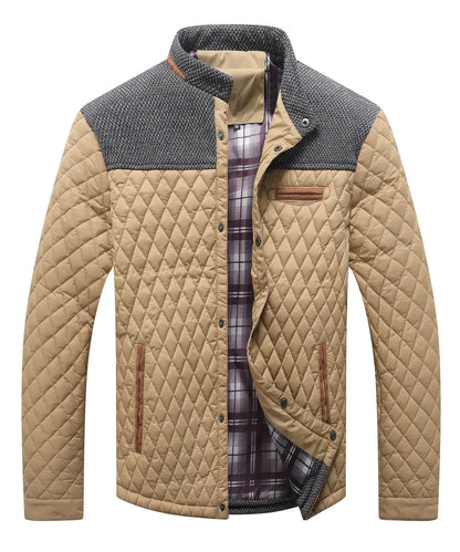 Men's Jackets Casual Coat Diamond Quilted Puffer Down Lightweight Casual Button Down High Quality Overshirt Us Size