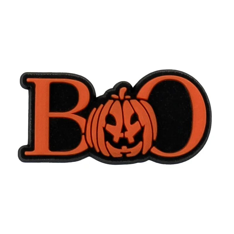 1/40pcs Halloween Shoe Charms Ghost Pumpkin Shoe Decorations Accessories Funny Sandals Pins Gifts for Women Kids Clog Buckles