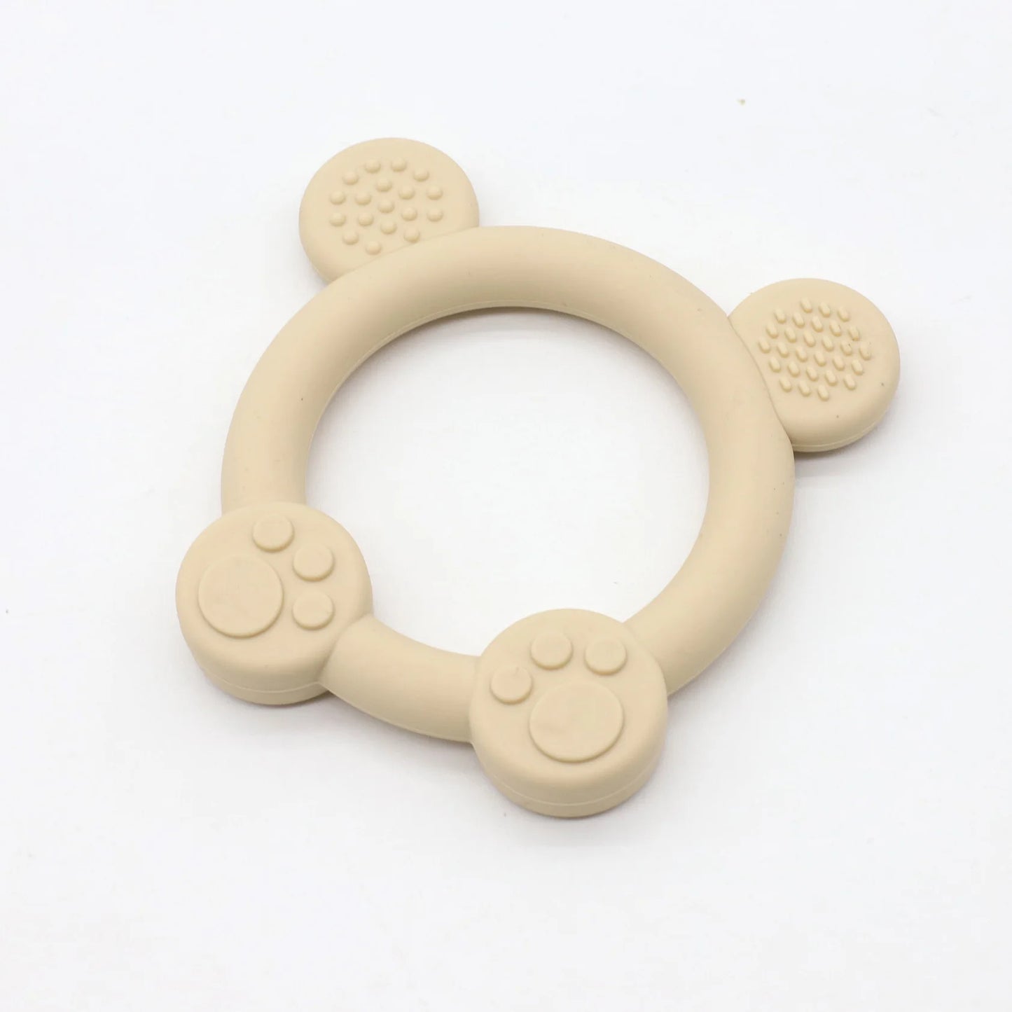 Silicone Bear Teething Ring Is Easy to Grip and Can Help Soothe Teething Teeth