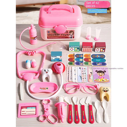 Simulation Doctor Set For Kids Pretend Play Girls Role-playing Games Accessorie Medical Kit Nurse Tools Toys For Children Gift