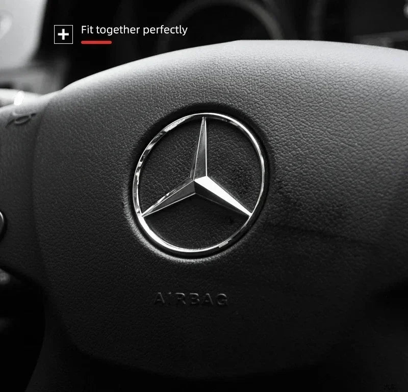 1pcs 52mm 57mm Car Steering Wheel Badge Emblem Sticker Mercedes Benz Amg W204 W205 W212 W213 W221 W177 W246 GLA GLC CLA A AAXXZZ