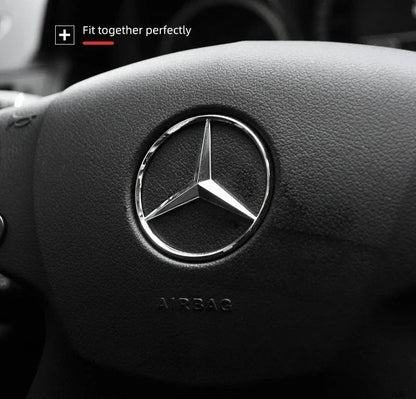 1pcs 52mm 57mm Car Steering Wheel Badge Emblem Sticker Mercedes Benz Amg W204 W205 W212 W213 W221 W177 W246 GLA GLC CLA A AAXXZZ