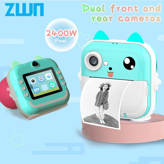 Children 1080P HD Digital Camera Toys Instant Print for Kids Thermal Print Camera Instant Print Photo Video With TF Memory Card