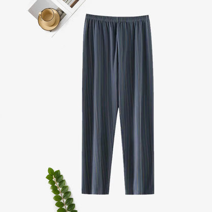 Pajama Pants Men's Spring and Autum Trousers Casual Trousers Autum and Winter Thin Home Trousers Long Loose Home Trousers
