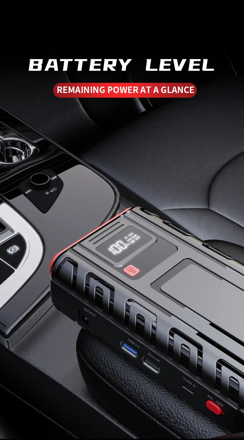 2000A 1600A Multifunctional Car Emergency Start Power Supply 12V Car Starting Charge 1200A 1000A 800A Jump Starter Start Booster