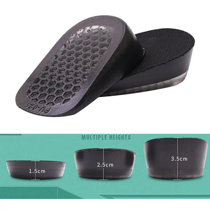 Height Increase Insole Soft Silicone Elevator Shoe Insert Pads Anti Slip for Work Shoes Sneakers Running