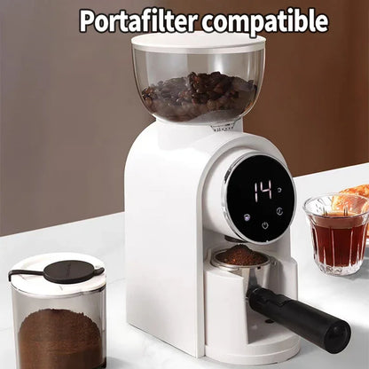 110V/220V Coffee bean grinde,Adjustable roughness,Electric Italian coffee grinder,Smart screen, with Italian stand