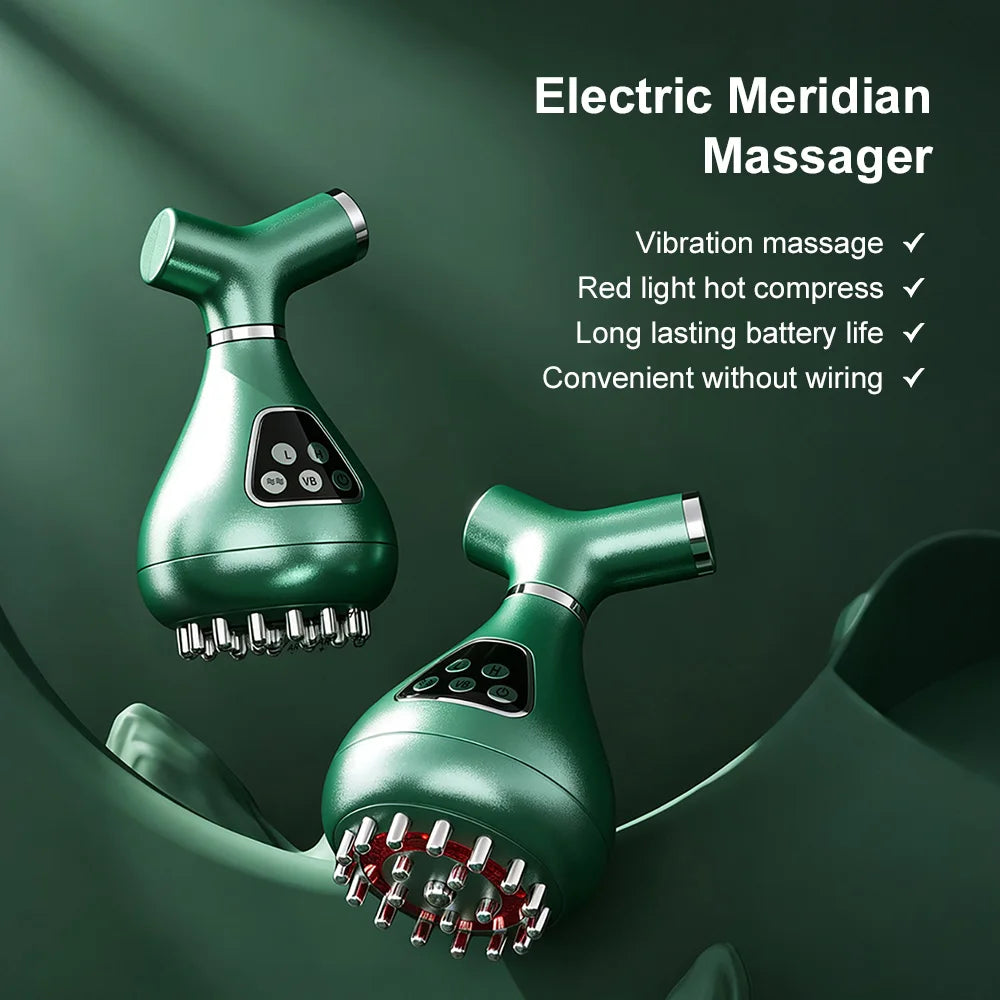 New USB Electric Meridian Brush 9 Levels Vibration Body Massager Shaping Reduce Stretch Marks Cellulit Relax Muscle Massage Tool