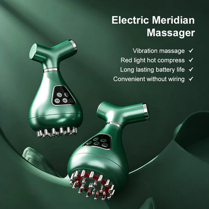 New USB Electric Meridian Brush 9 Levels Vibration Body Massager Shaping Reduce Stretch Marks Cellulit Relax Muscle Massage Tool