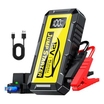 PSOOO 12V 8000A 27000mAh High-capacity portable Car Jump Starter,Multifunctional car booster with lighting charging capabilities