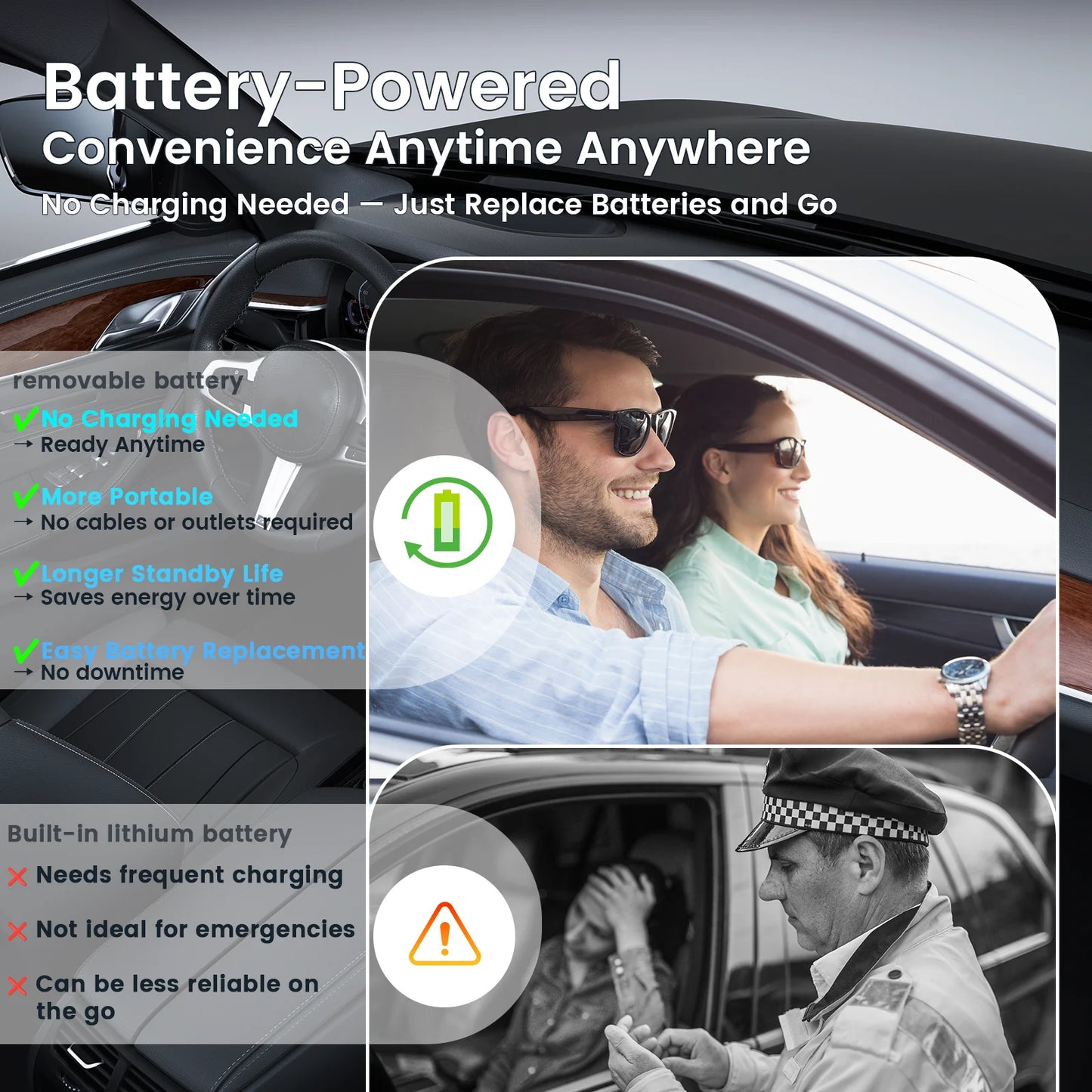 Digital Display Professional Breathalyzer Alcohol Tester with 8 Reusable Mouthpieces for Home Car Use Accurate Portable