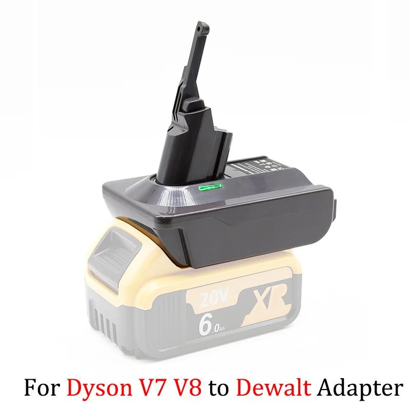 Adapter for Makita/Dewalt/Milwauke 18V Lithium Battery Converter To For Dyson V6 V7 V8 Series Vacuum Cleaner Tool DC58/SV11/SV10