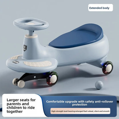 New 2026 Model Wobble Car One Year Old Two Seater Adults Anti Tip Ride Toy Twisting Car for Children Adults Can Sit