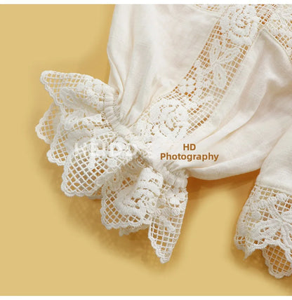 HEIDD Gentle Wave Collar Embroidered Heavy Work Loose Shirt Women's Spring 2026 Breathable Long Sleeve Cotton Gentle Style