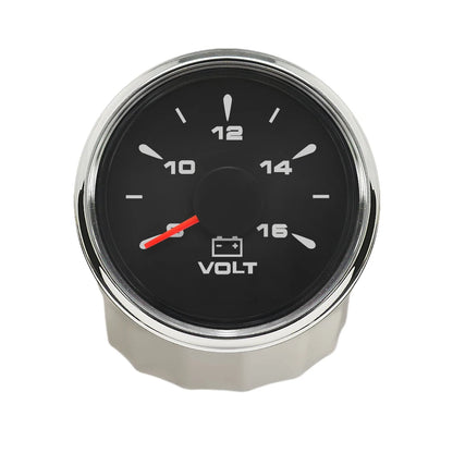 Rhaxel 52mm Voltmeter 8-16V 18-32V Gauge for Car Truck Yachts with 8 Color Backlight for Car Truck Tractors Vessels