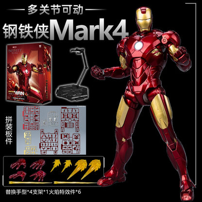 1/12 Original FondJoy Iron Man Tony Stark Legend Action Figure MK45 MK46 MK50 MK4 DIY Building Block Toys Collection Anime Model