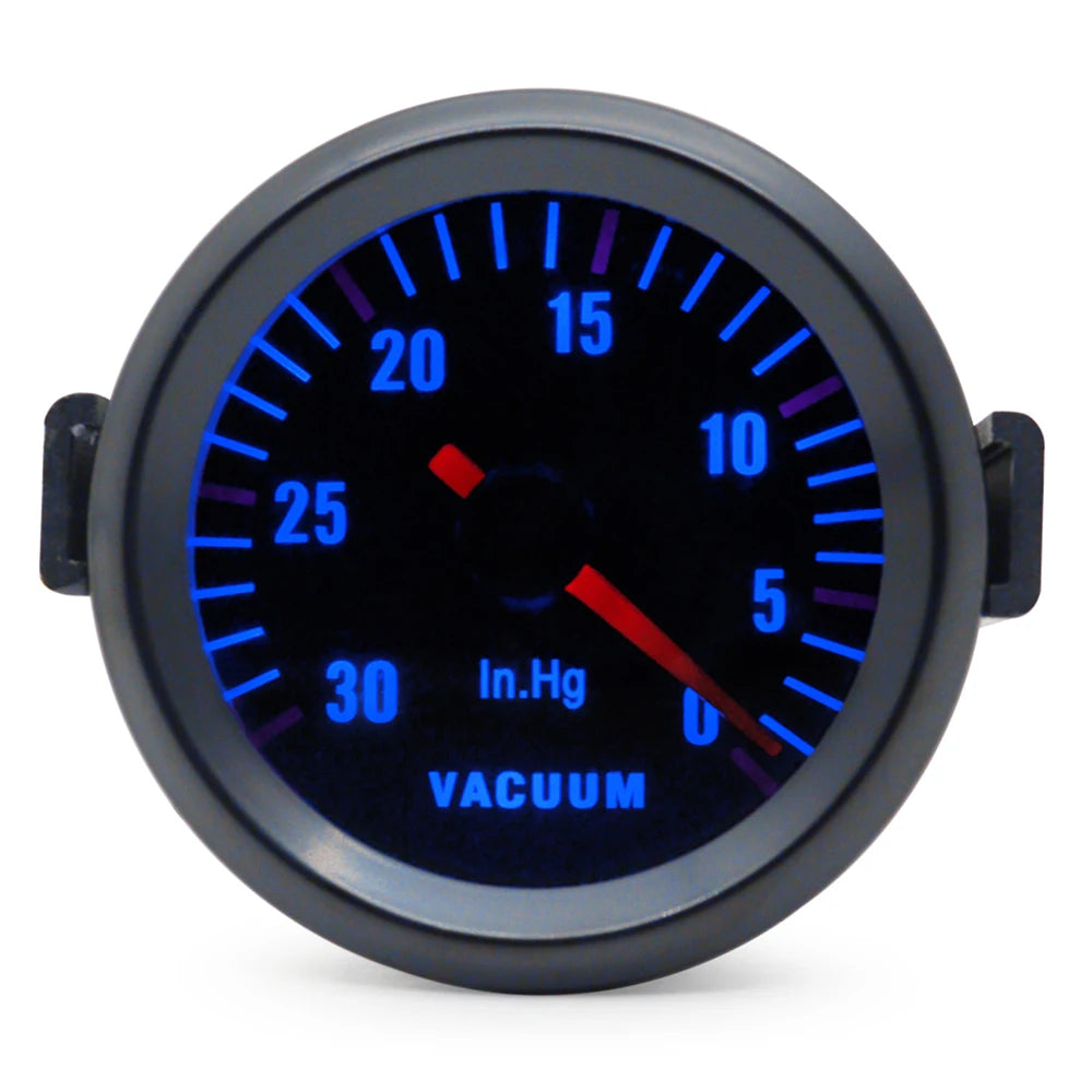 52mm Boost/Vacuum/Water Temp/Oil Temp/Oil Press/Voltage/Tachometer/Air Fuel Ratio/EGT Gauge Analog Blue Led+ 52MM Gauge Pods