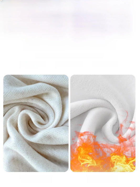 Korean Style High Waist Loose Fit Fleece Lined Wide Leg Pants Women's Autumn Winter New Arrival Straight Cut Trousers