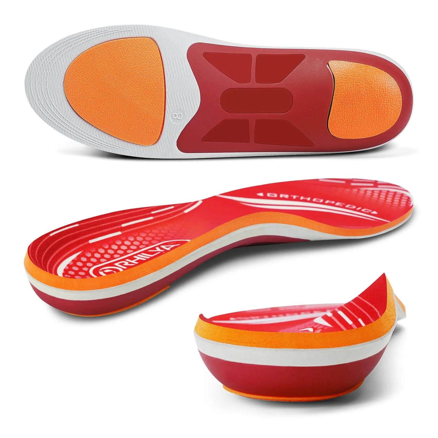 Arch Support Insert Plantar Fasciitis Relief Foot Pain Orthotics Insole Men Women Comfort Cushion Insole  Flat Feet Heel Spur