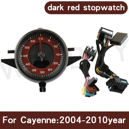 For Porsche stopwatch 2004-2010 Cayenne 955 stopwatch clock dashboard modification compass instrument panel interior accessories