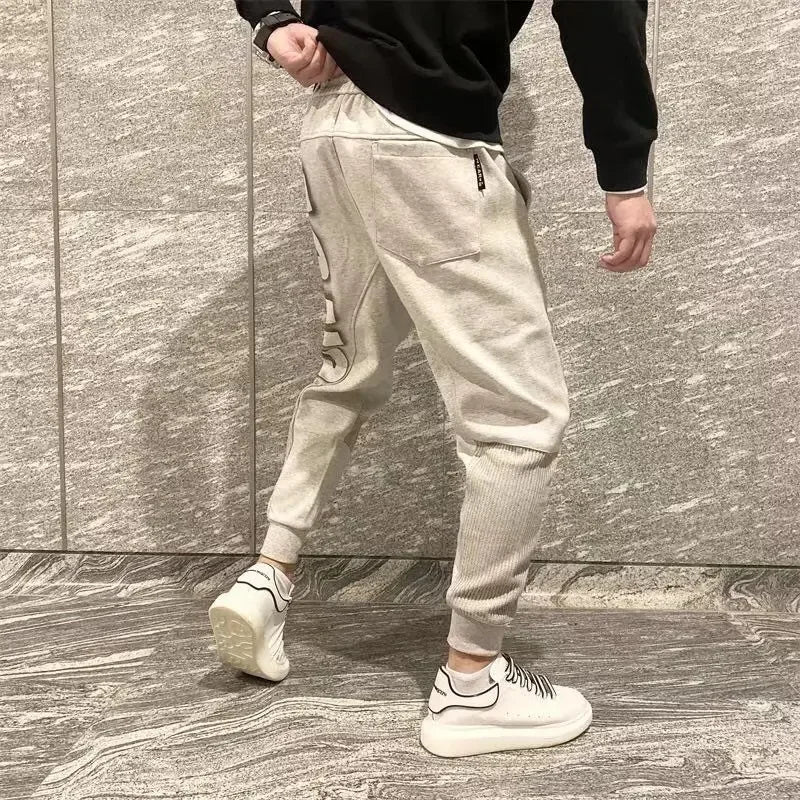 Trousers Jogger Track Grey Print Man Sweat Pants Athletic Sport Men's Sweatpants New Items In Fashion Harajuku Korean Style Y2k