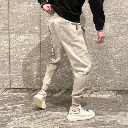 Trousers Jogger Track Grey Print Man Sweat Pants Athletic Sport Men's Sweatpants New Items In Fashion Harajuku Korean Style Y2k