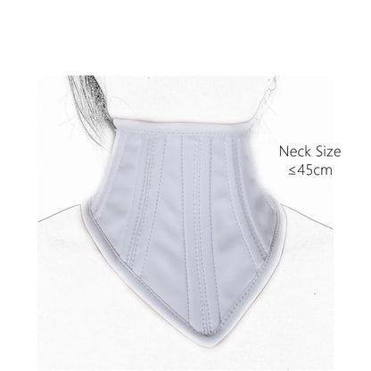 Sexy Wetlook Leather BDSM Bondage Collars with Unisex Lockable Half Face Mask for Fetish Neck Restraint Adult Games Sex Toys