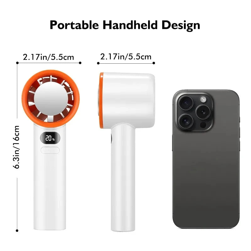 Mini Handheld Fan 120 Speed Portable Bladeless Desktop Fans Rechargeable Instant Cooling With Ice Mode For Men Women New