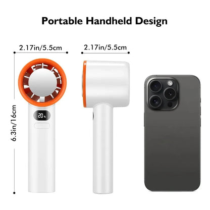 Mini Handheld Fan 120 Speed Portable Bladeless Desktop Fans Rechargeable Instant Cooling With Ice Mode For Men Women New