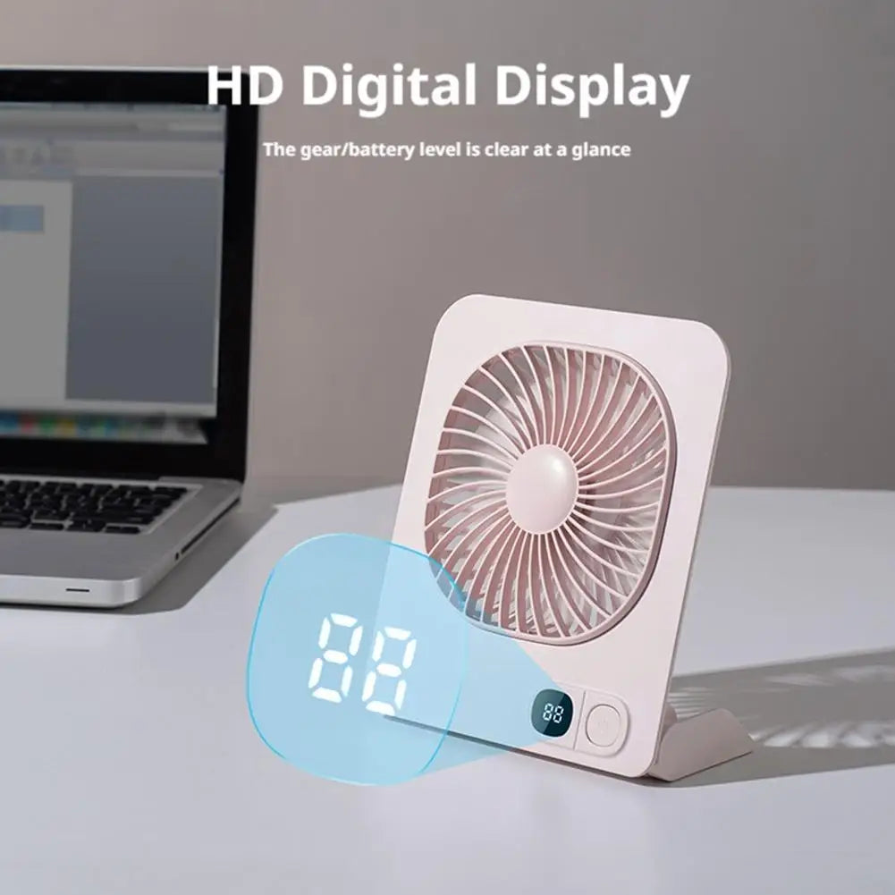 USB Rechargeable Magnetic Mini Desk Fan Portable Quiet Cooling Fan for Office