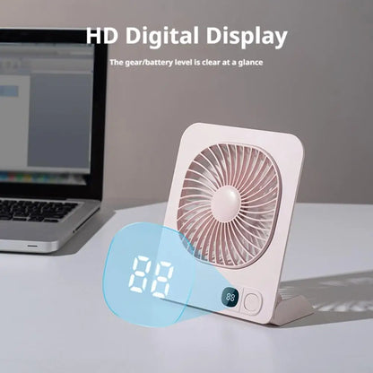 USB Rechargeable Magnetic Mini Desk Fan Portable Quiet Cooling Fan for Office