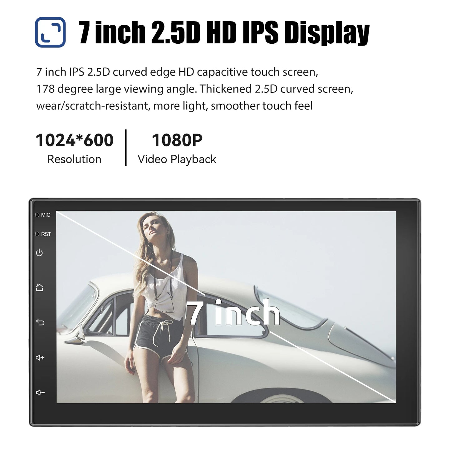 ESSGOO 7" Universal Car Radio 4GB 64GB Wireless Android Auto Carplay 4CORE Car Multimedia Player GPS RDS Car Stereo Autoradio