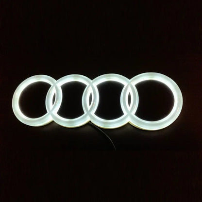 Car front grille 4D LED logo light front ring Sticker suitable for Audi A3 A4 A5 A6 A7 S3 S5 S6 S7 Q3 Q5 car supplies.