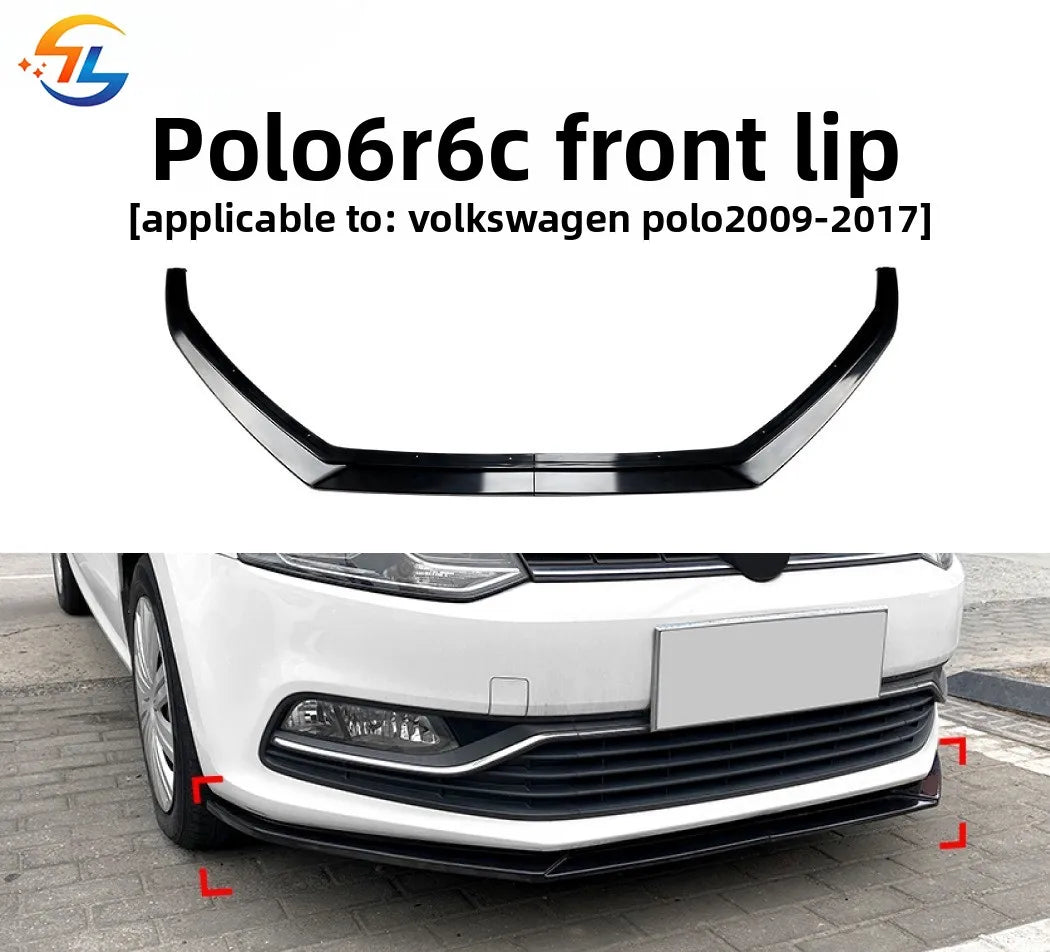 For Volkswagen Polo 6R 6C 2009-2017 Front Lip Front Spoiler Exterior Modification Parts