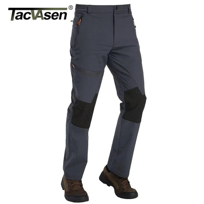 TACVASEN Winter Men's Hiking Pants Warm Thermal Fleece Lined Windproof Outdoors Working Fishing Camping Mountain Ski Pants