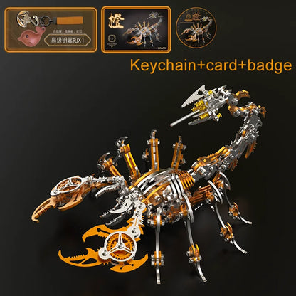 3D Metal Puzzle for Adults, Mechanical Scorpion Insect Model Kit, DIY Metal Building Puzzle Set, Assembly Toy Gift for Men Boys