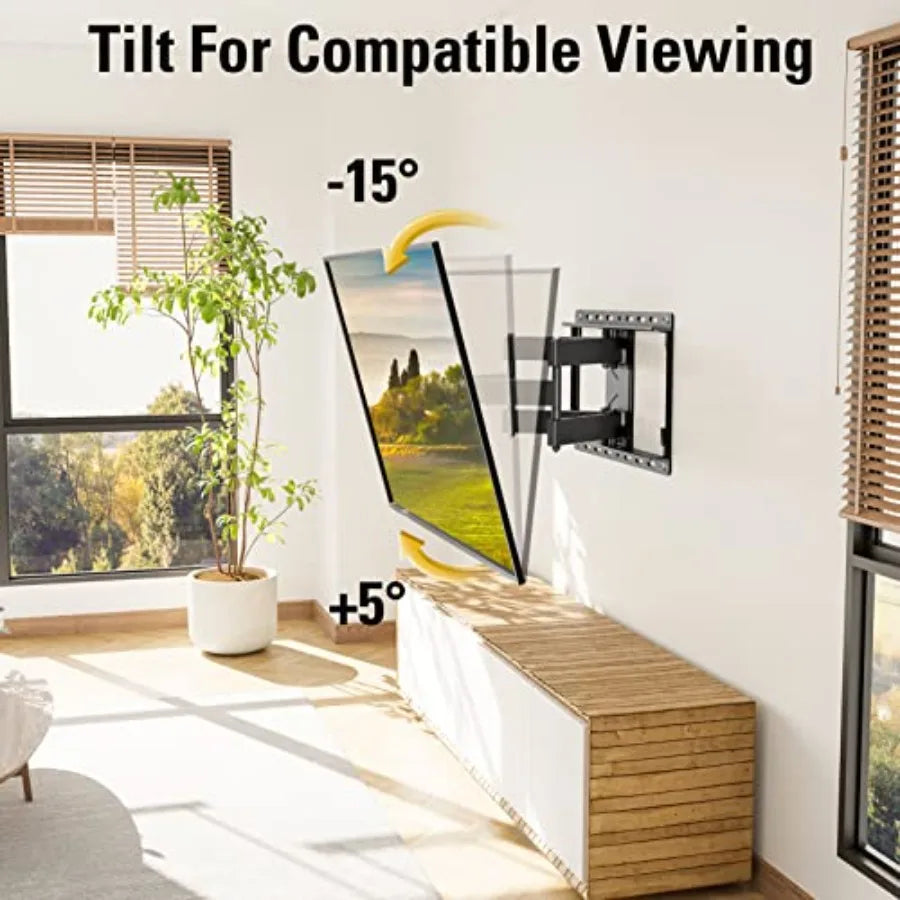TV Wall Mount for 32-65 Inch Television, Mount with Swivel and Tilt, Full Motion Bracket with Articulating Dual Arms, Fits 16in