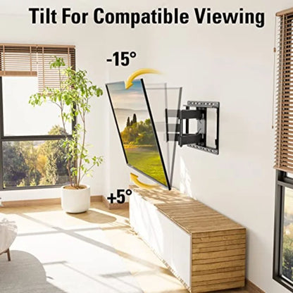 TV Wall Mount for 32-65 Inch Television, Mount with Swivel and Tilt, Full Motion Bracket with Articulating Dual Arms, Fits 16in